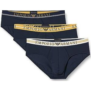 Emporio Armani Emporio Armani Set van 3 gemengde taillebanden voor heren Boxershorts (3 stuks), marineblauw/marineblauw.