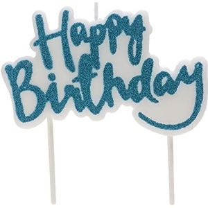 Dekora - Originele verjaardagskaarsen | Happy Birthday kaars verjaardagsdecoratie met decoratieve letters - 10 x 6,5 cm