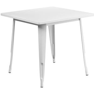 Flash Furniture Vierkante tafel van wit metaal, 31,5 inch