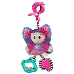 Playgro Speelgoed voor kinderwagen fee, vanaf de geboorte, Dingly Dangly Floss the Fairy, roze/blauw, 40107
