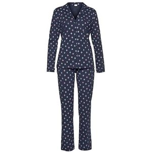 s.Oliver Ak-210-47 Pijama dames set, Donkerblauw stropdas patroon