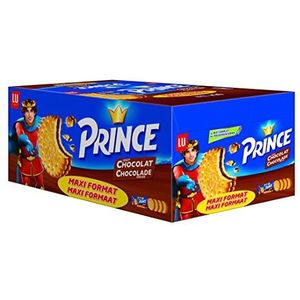 Prince de Lu Chocolade – met volkoren tarwe – display met 20 zakjes maxi-formaat met 4 koekjes (80 g)