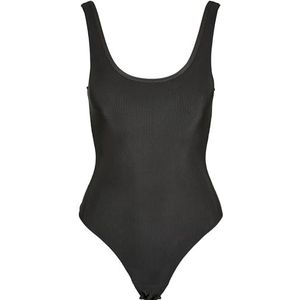 Urban Classics Bodysuit -5XL Shiny Rib zwart