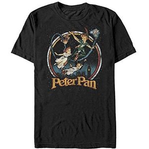 Disney Peter Pan London Flyin Organic T-shirt, korte mouwen, uniseks, volwassenen, zwart, S, zwart.