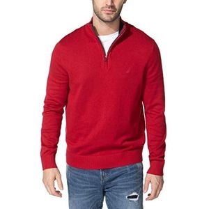 Nautica Pullover met ritssluiting voor heren, Nautica rood