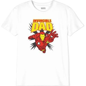 Marvel Bomarcots207 T-shirt voor jongens, 1 stuk, Wit.