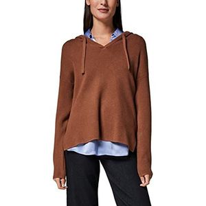 Comma Pullover Langarm Pull-Over, 8771 Sienna Brown, 40 Femme