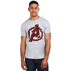 Marvel Avengers Cracked T-shirt voor heren, grijs (Spo Marne Grey)