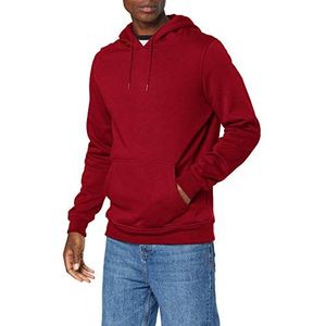 Build Your Brand Heavy Hoody heren capuchontrui, Ruby