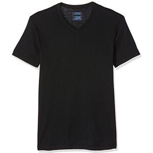 ATHENA - Set van 2 T-shirts - V-hals - heren - 100% biologisch katoen - Basic, zwart.