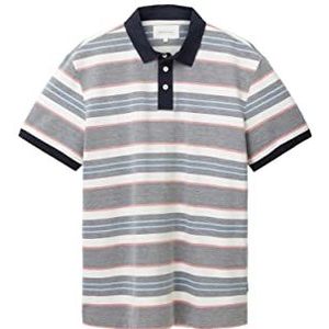 TOM TAILOR 1036332 Poloshirt voor heren, 1 stuk, 31779 - marineblauw rood