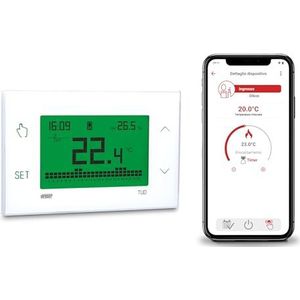 VEMER VE795800 UW 4G thermostaat 4G met data-simkaart inbegrepen, intelligente thermostaat met app, snelle configuratie met Bluetooth, weekprogrammering voor ketel,