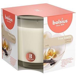 4 stuks Bolsius geurglas vanille - vanilla geurkaarsen 95/95 (43 uur) True Scents