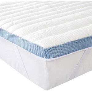 Amazon Basics Matrasbeschermer met 7 zones van traagschuim, 140 x 190 cm