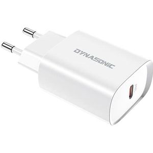 DYNASONIC oplader 20w USB c pd, snellader met, oplaadadapter, compatibel met iphone xS/X/se / 11/12 pro / 12 pro max, galaxy s9 s8, ipad pro en andere (type C)