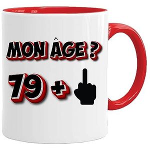 Jungle Mug Verjaardagscadeau voor 80e verjaardag, grappig | verjaardagscadeau voor hem of haar - verjaardagscadeau | grove onheiligheid | mok cadeau | man vrouw originele humor (80)