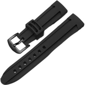 AJASMKLX Zwarte armband geschikt voor Dw Fit voor Garmin Fit voor Casio Fit voor Huawei Fit voor Samsung Fit voor Armani 22 mm 24 mm 26 mm zachte siliconen band band accessoires, Synthetisch hars,