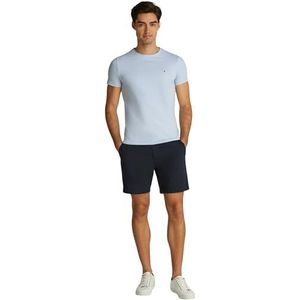 Tommy Hilfiger Stretch Slim Fit T-shirt voor heren, Breezy Blue