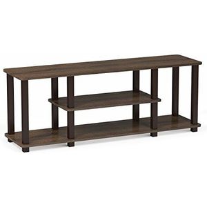 Furinno TV-kast met verschillende legplanken, walnoot/bruin, 29,72 x 111,25 x 41,15 cm