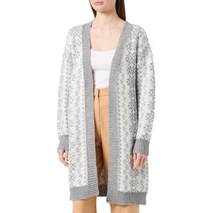 blonda Cardigan voor dames, Grijs/Wit