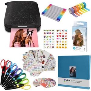 HP Sprocket Instant fotoprinter, draagbaar, 2 x 3 inch (zwart) albumset