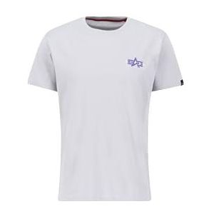 ALPHA INDUSTRIES Puff Print Logo Bp T T-shirt voor heren (1 stuk), Pastel Grijs