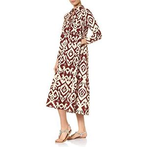 goldenpoint Mare Ashram Robe longue chemise pour femme, marron, S