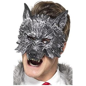 Smiffys 20348 Big Bad Wolf Deluxe Masker (één maat), grijs