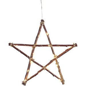 LED Silhouette Star Materiaal: Hout, 30 warmwitte LED's ca. 50 x 50 cm incl. transformator