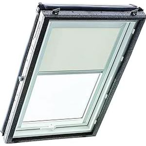 Roto Exclusief ZRE dakraam rolgordijn ROTO dakraam geleiderail zilver voor ROTO dakramen uit de serie Designo R4/R7 en Classic 43/73 maat 114/098 in lichtgrijs