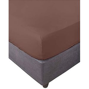 Miracle Home Verstelbaar elastisch hoeslaken voor 200 cm bed, bruin (chocolade)