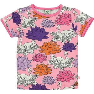 Småfolk T-shirt pour fille avec motif de cygne, Rose, 3-4 ans