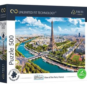 Trefl Prime - Puzzel UFT Cityscape: Parijs, Frankrijk - 500 stukjes - Grootste karton, Parijs, Frankrijk, Eiffeltoren, moderne puzzels, creatieve vrije tijd voor volwassenen en kinderen ouder dan 10