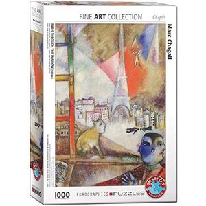 EuroGraphics ""Marc Chagall Paris à Travers à Venster (puzzel 1000p, meerkleurig)