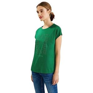 Street One Dames T-shirt met korte mouwen, groen (Brisk Green), 40, Brisk Green
