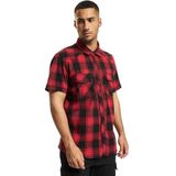 Brandit - Checkshirt Halfsleeve Overhemd - Rood Zwart