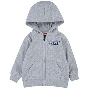 Levi's Baby jongens hoodie met ritssluiting, logo lichtgrijs, 6 maanden, Lichtgrijs