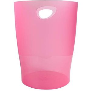 Exacompta 45354D - ECOBIN prullenbak met handgrepen, grote inhoud 15 liter, afmetingen: 26,3 x 26,3 x 33,5 cm