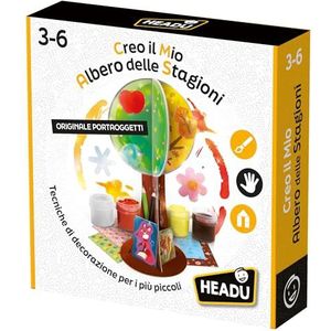 Headu Creëer mijn seizoensboom met verschillende creatieve technieken It56895 spel kunst en handwerk voor kinderen van 3-6 jaar, gemaakt in Italië