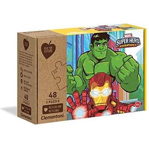 Superhelden Puzzel (3x48st) - Duurzaam en Milieuvriendelijk