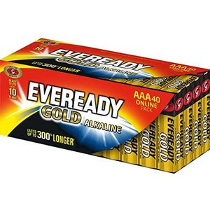 Eveready 40 x AAA batterijen goud voor alkaline huishoudelijke apparaten