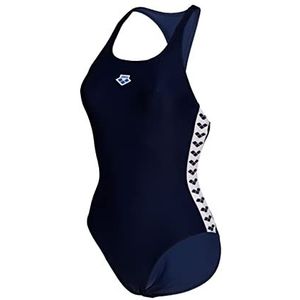 Arena Icons Racerback Badpak voor dames, effen, icoons, badpak, racerback, effen, Navy Blauw