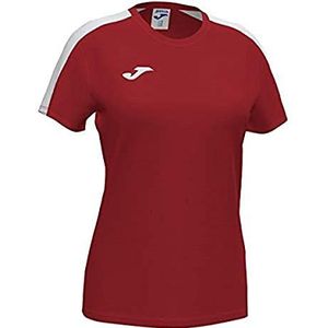 Joma Academy T-shirt voor meisjes, met korte mouwen, rood, wit, maat XS