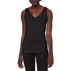 CALIDA Natural Comfort Onderhemd voor dames, met V-hals, zwart.