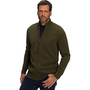 JP 1880 Cardigan, opstaande kraag, geribde manchetten voor heren, dennengroen, XXL, Fir Groen