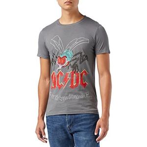 AC/DC Fly on The Wall T-shirt voor heren, grijs, S, grijs.