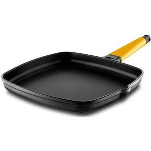 Castey Platte pan van gegoten aluminium, 27 x 27 cm, afneembare handgreep, 8-P27