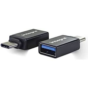 Integral USB naar USB-C Converter - 2-Pack - Zwart