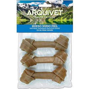 ARQUIVET Huesito Lederen strik, 12 cm, 3 stuks, botten voor honden, snacks, snoep, beloningen, snack voor honden