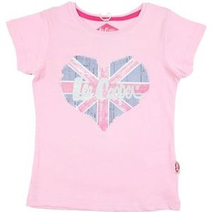 Lee Cooper T- Shirt Fille, Rose, 6 ans